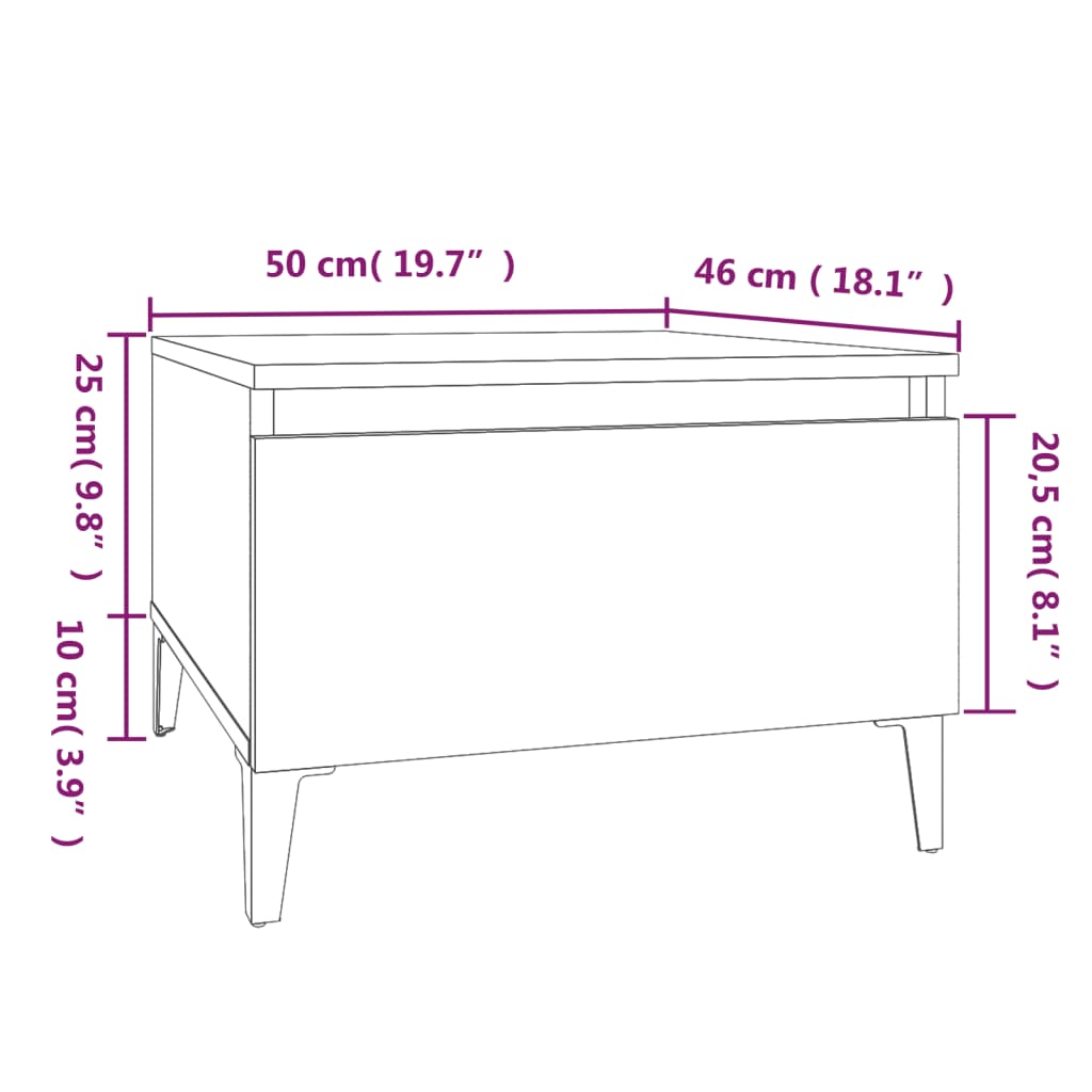 lisalauad 2 tk, valge, 50 x 46 x 35 cm, tehispuit