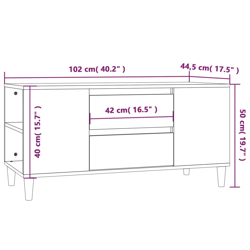 telerikapp, betoonhall, 102 x 44,5 x 50 cm, tehispuit