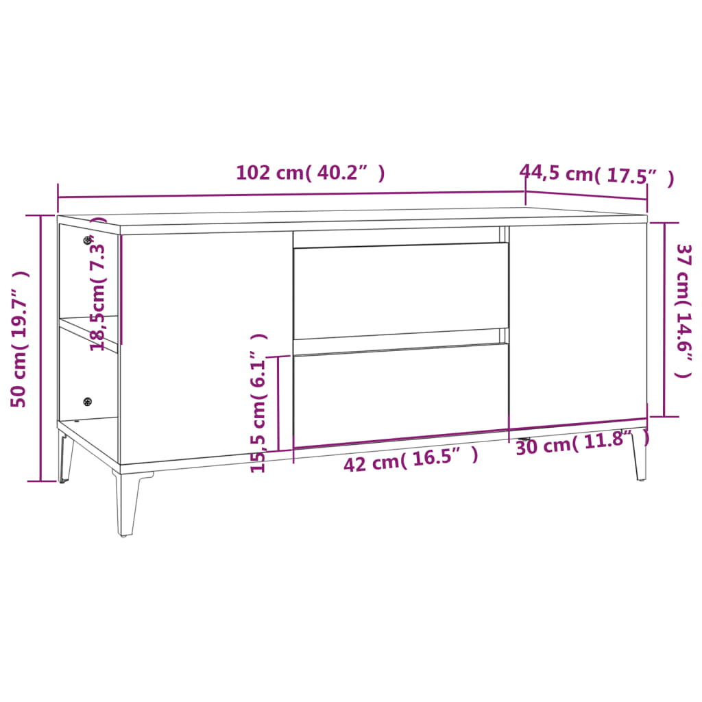 telerikapp, betoonhall, 102 x 44,5 x 50 cm, tehispuit