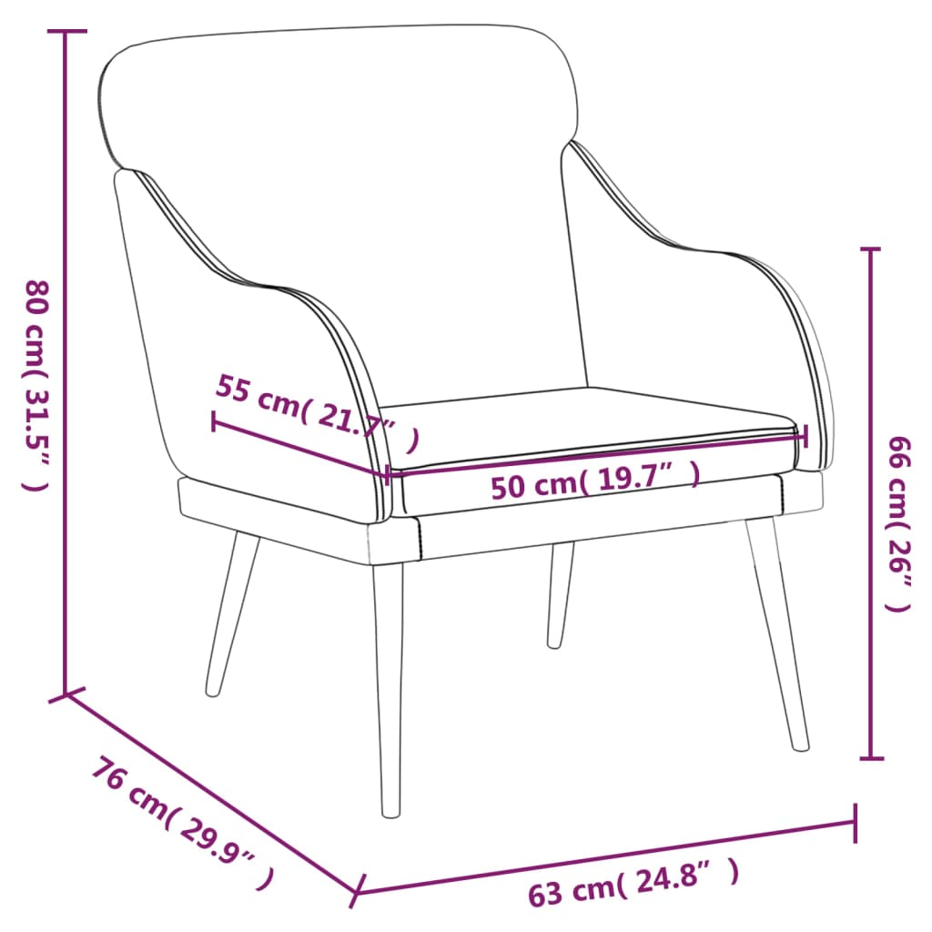 tugitool, must, 63 x 76 x 80 cm, kunstnahk