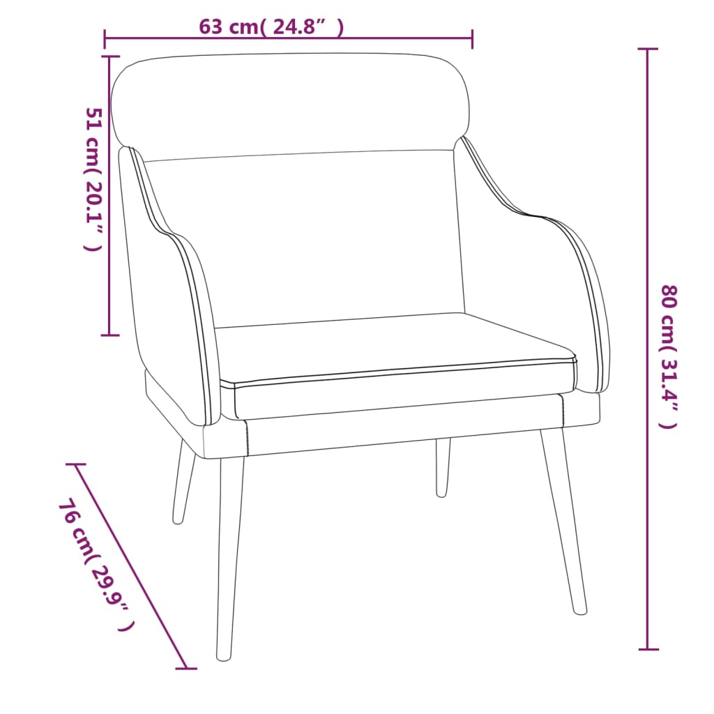 tugitool, helehall, 63 x 76 x 80 cm, samet