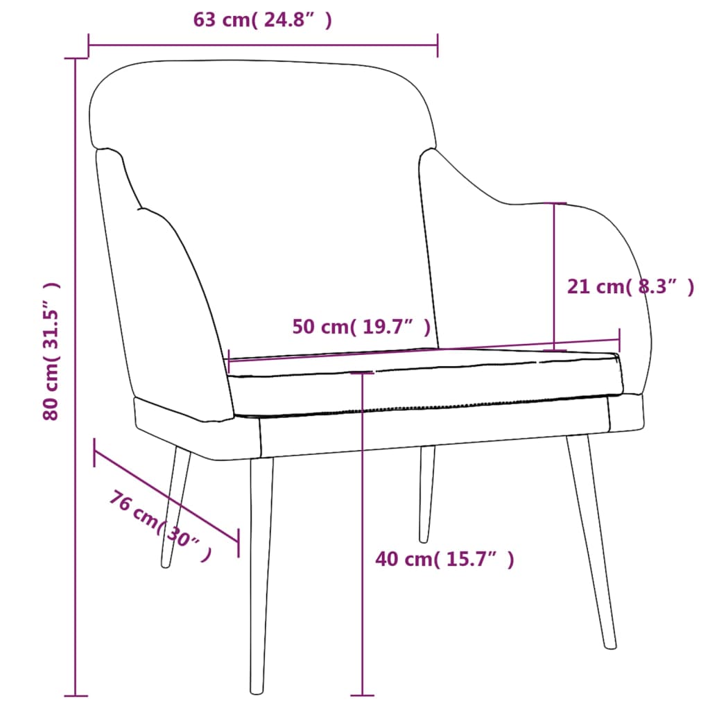 tugitool, tumehall, 63 x 76 x 80 cm, samet