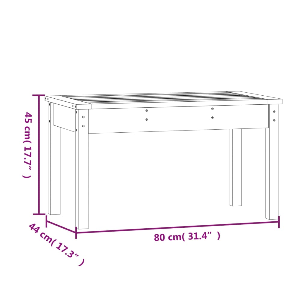 aiapink, must, 80 x 44 x 45 cm, männipuit