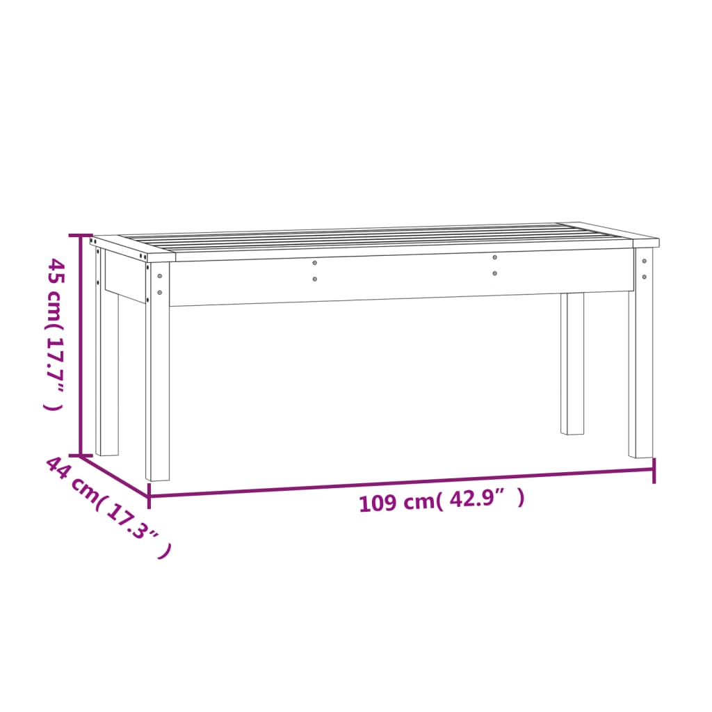 aiapink, valge, 109 x 44 x 45 cm, männipuit