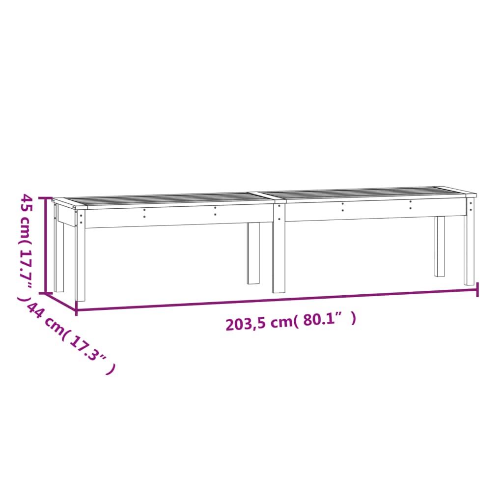 2-kohaline aiapink, must, 203,5 x 44 x 45 cm, ebatsuuga puit