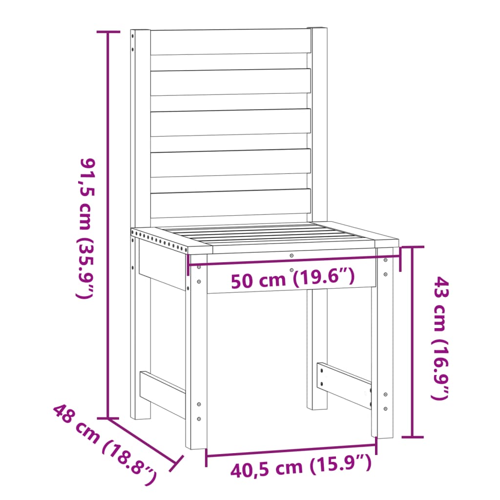 aiatoolid 2 tk, 50x48x91,5 cm, männipuit