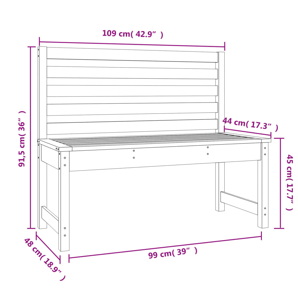 aiapink, valge, 109 cm, männipuit