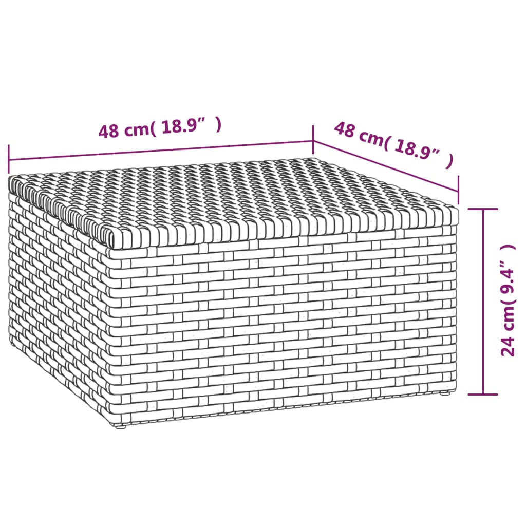 3-osaline aiamööbli komplekt patjadega, hall, polürotang