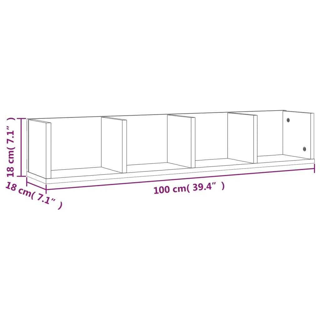 CD-seinariiul, hall Sonoma tamm, 100 x 18 x 18 cm, tehispuit