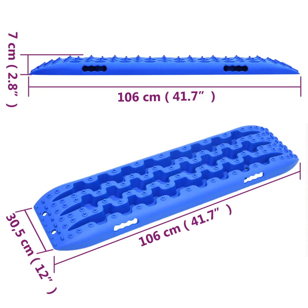 veoplaadid 2 tk, sinine, 106 x 30,5 x 7 cm, nailon