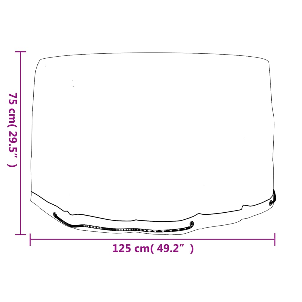 aiamööbli katted 2 tk, 6 aasaga, Ø125 x 75 cm, ümmargune