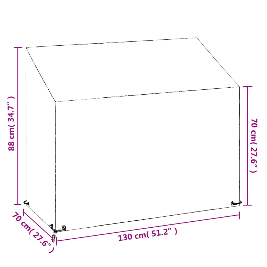 aiapingi katted 2 tk, 8 aasaga, 130x70x70/88 cm, polüetüleen