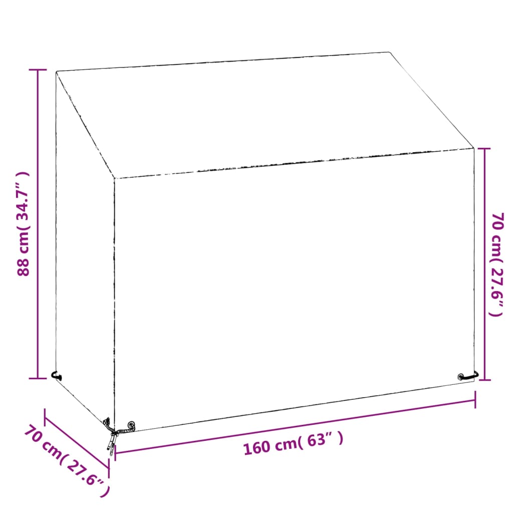 aiapingi katted 2 tk, 8 aasaga, 160x70x70/88 cm, polüetüleen