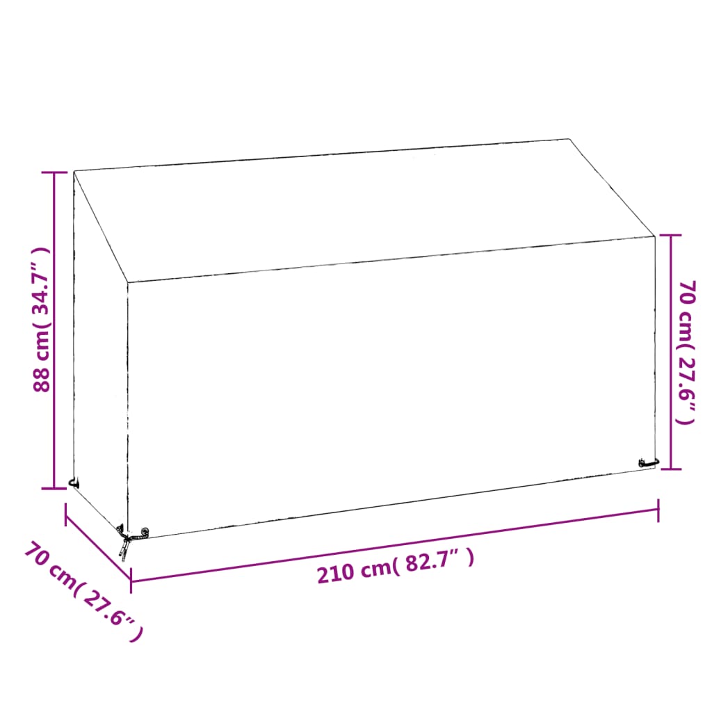 aiapingi katted 2 tk, 12 aasaga, 210x70x70/88 cm, polüetüleen