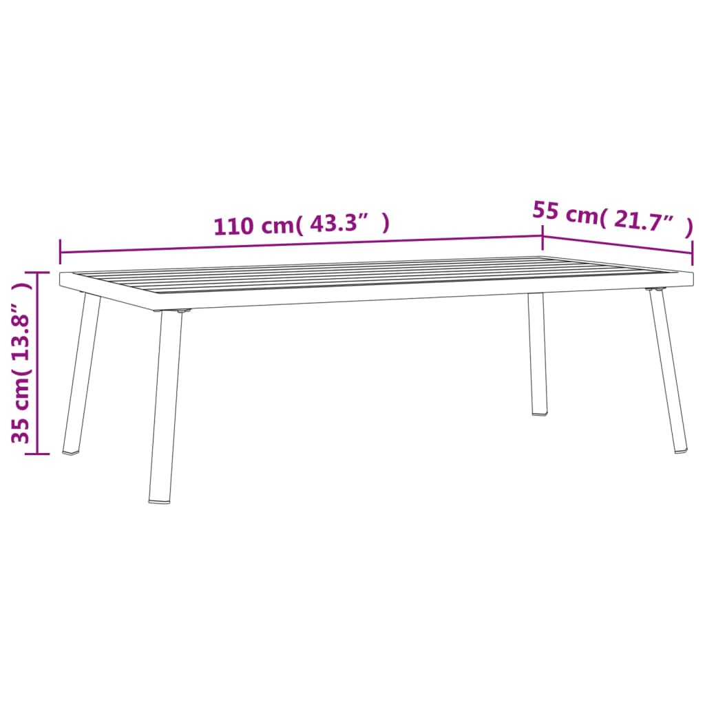 aia kohvilaud, antratsiithall, 110 x 55 x 35 cm, teras