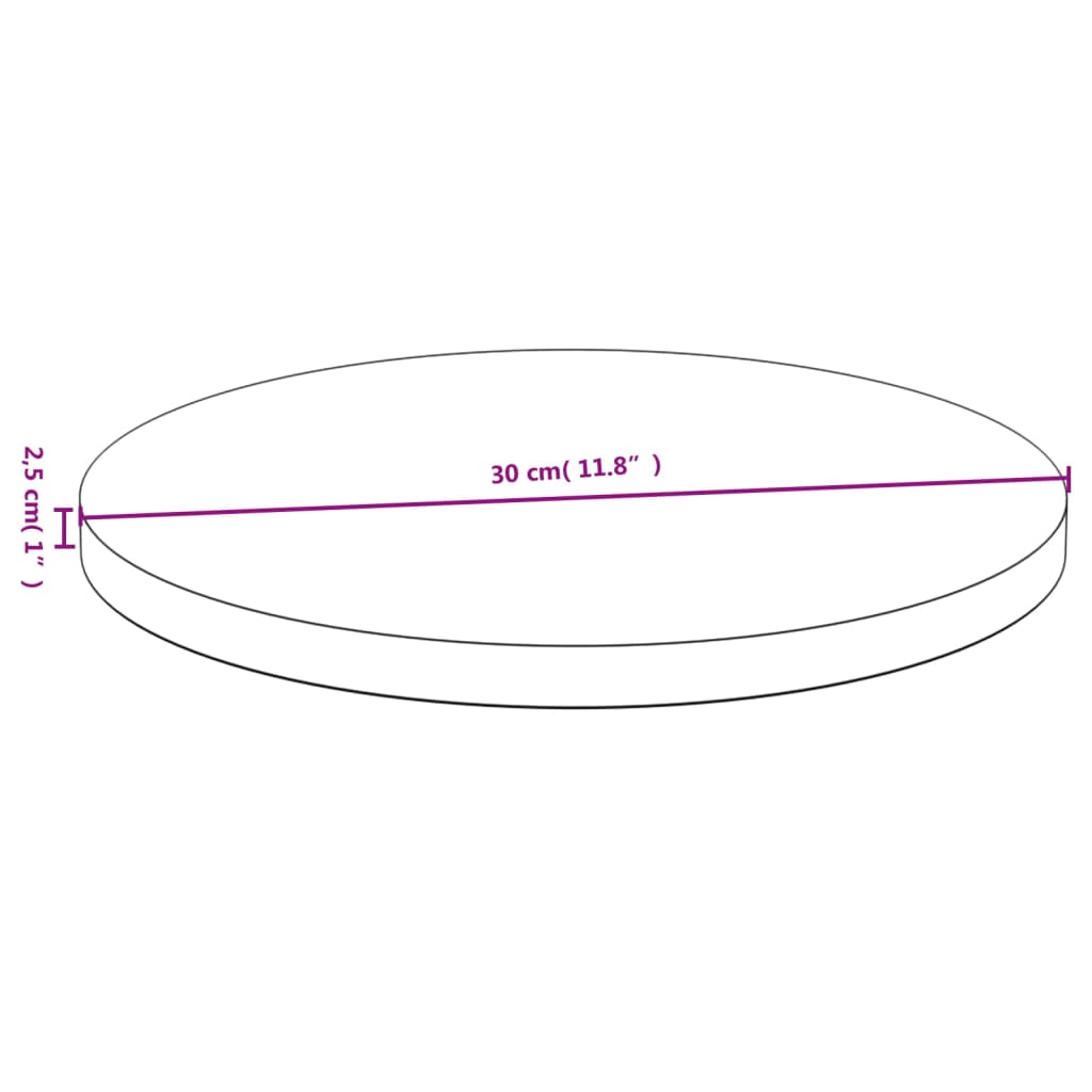 lauaplaat Ø30x2,5 cm bambusest