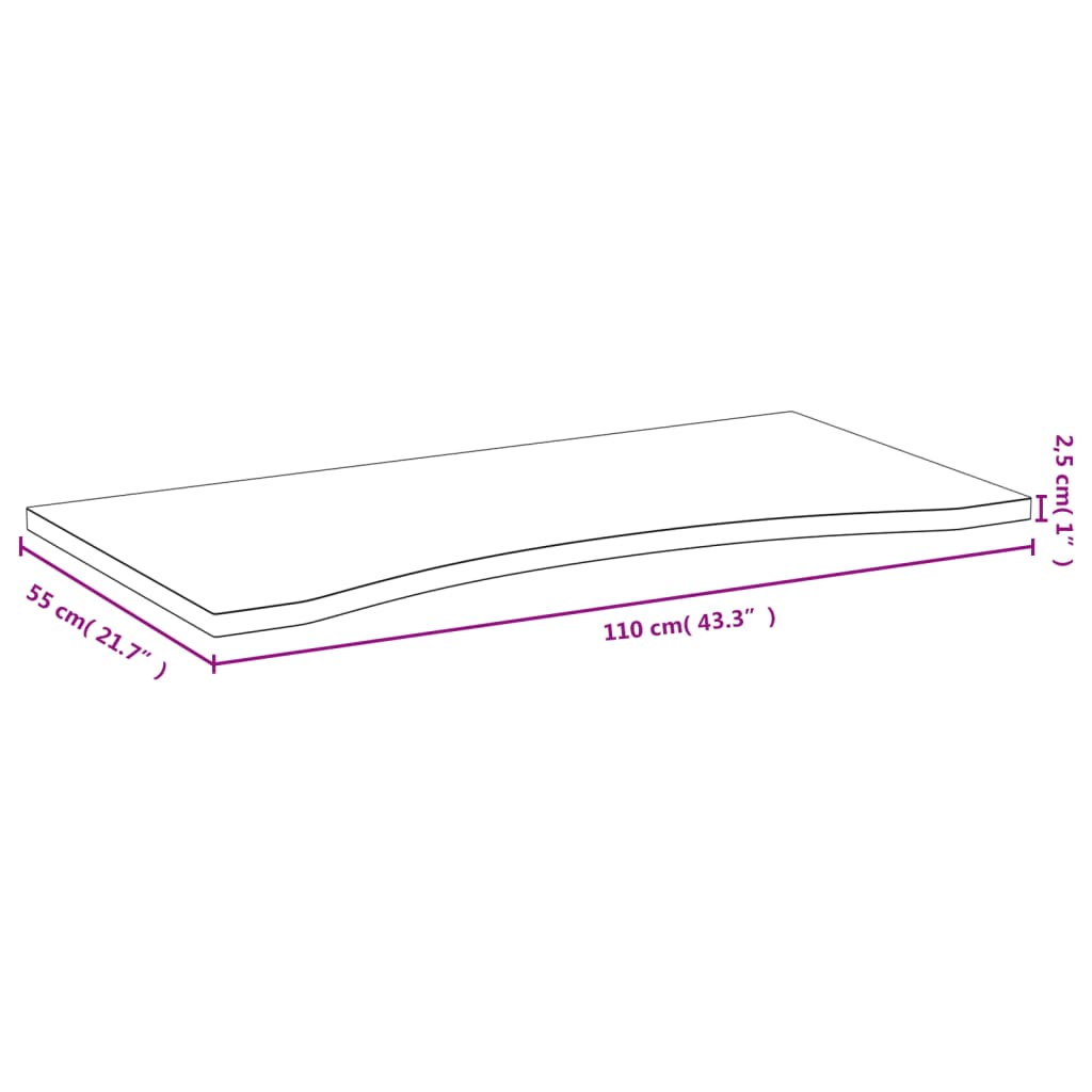 kirjutuslaua plaat, 110 x 55 x 2,5 cm, bambus