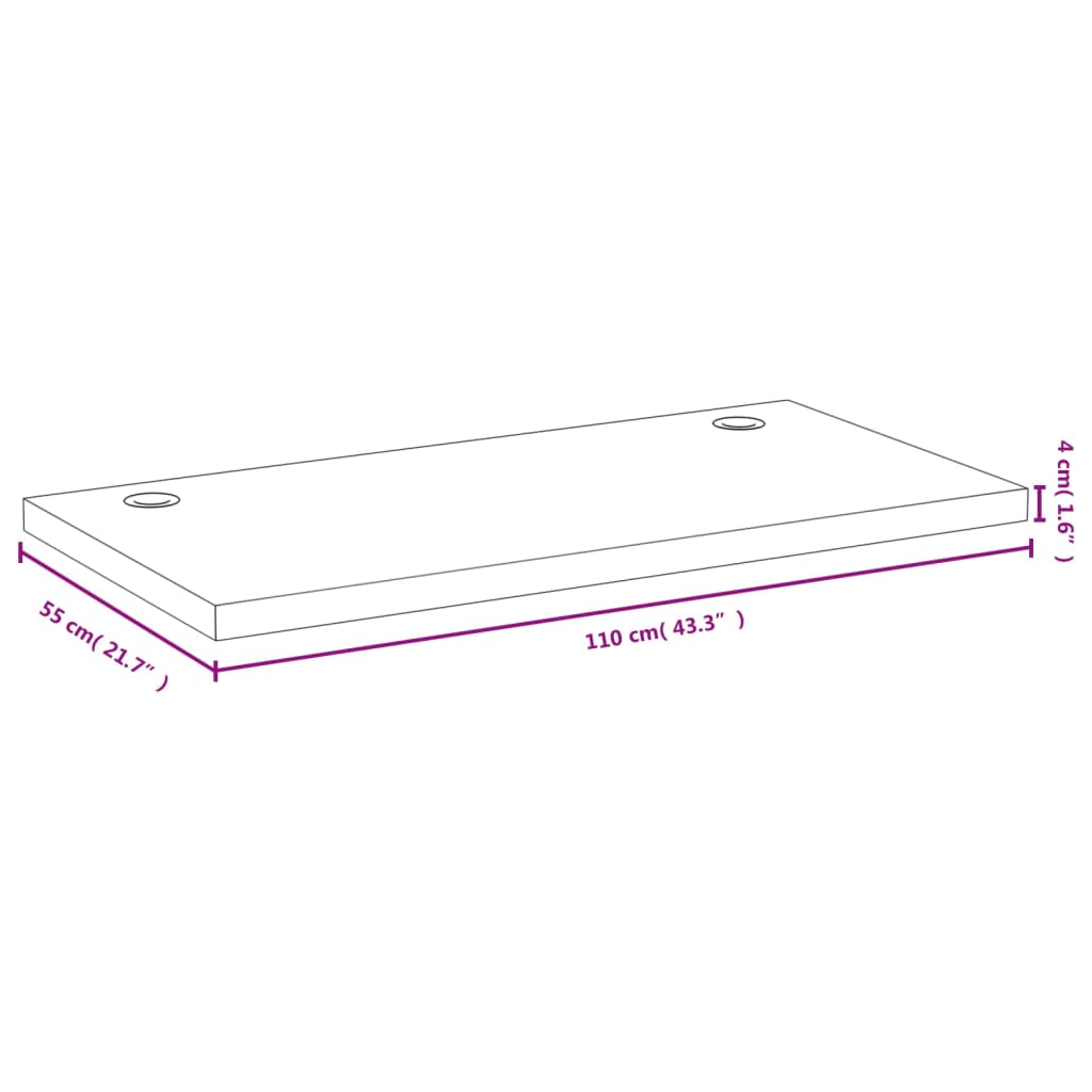 kirjutuslaua plaat, 110 x 55 x 4 cm, bambus