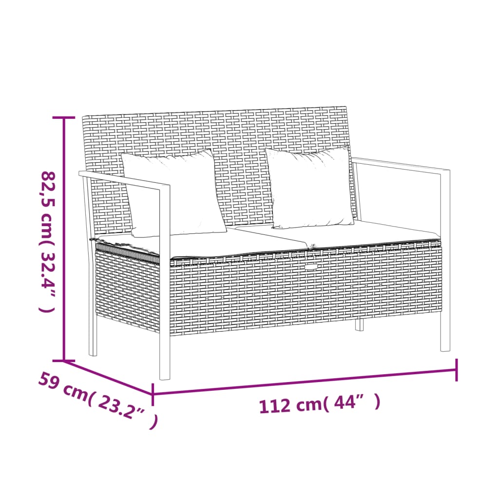 2-kohaline aiapink patjadega, must, polürotang