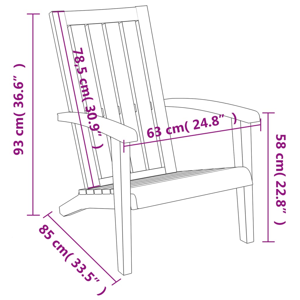 aia Adirondack tool, must, polüpropüleen