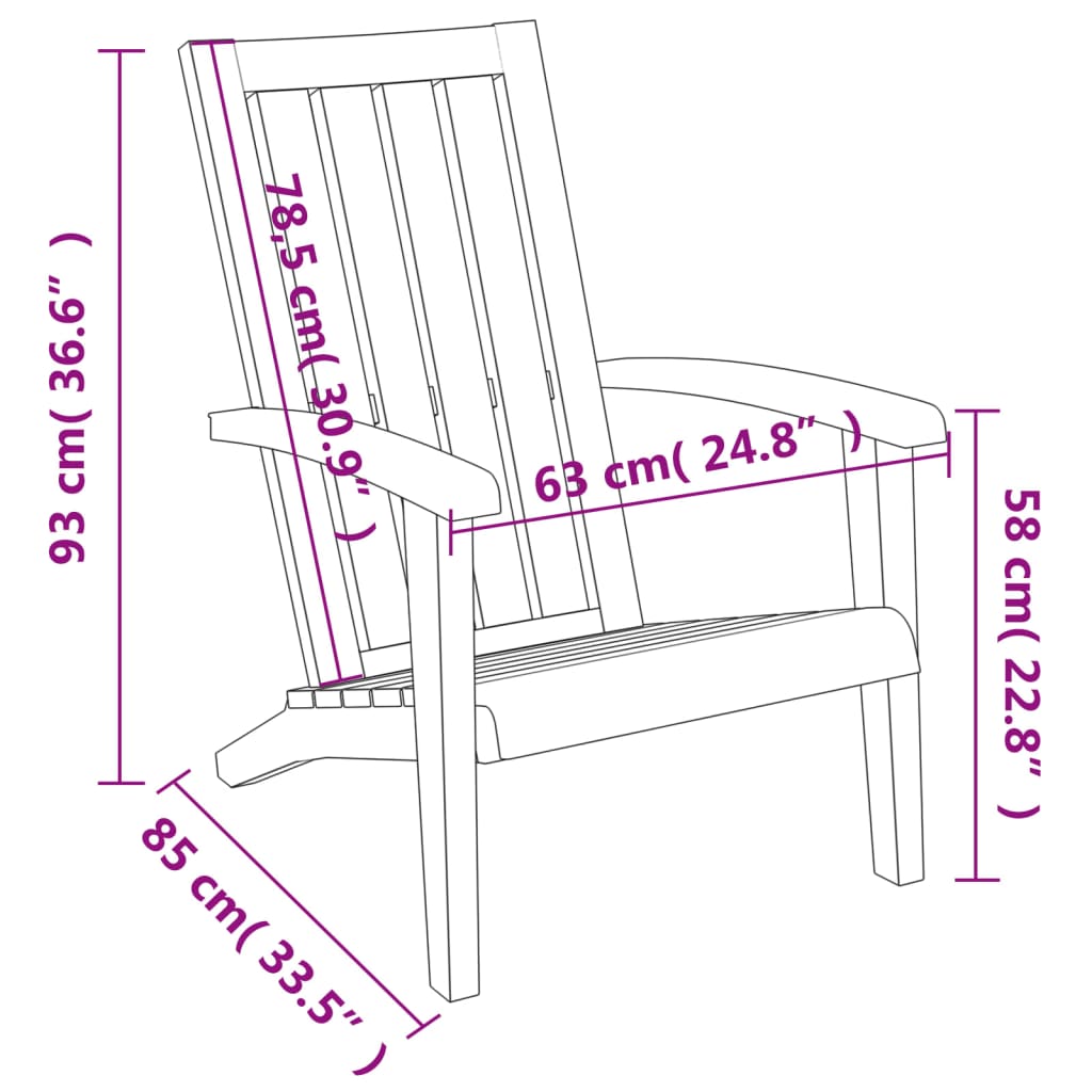 aia Adirondack tool, helepruun, polüpropüleen