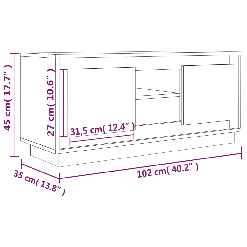 telerikapp, hall Sonoma tamm, 102 x 35 x 45 cm, tehispuit