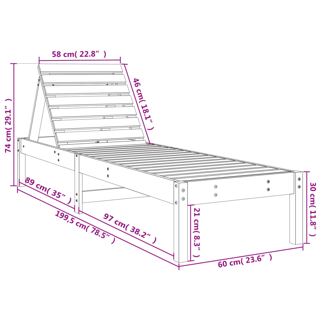 lamamistoolid 2 tk, valge, 199,5x60x74 cm männipuit