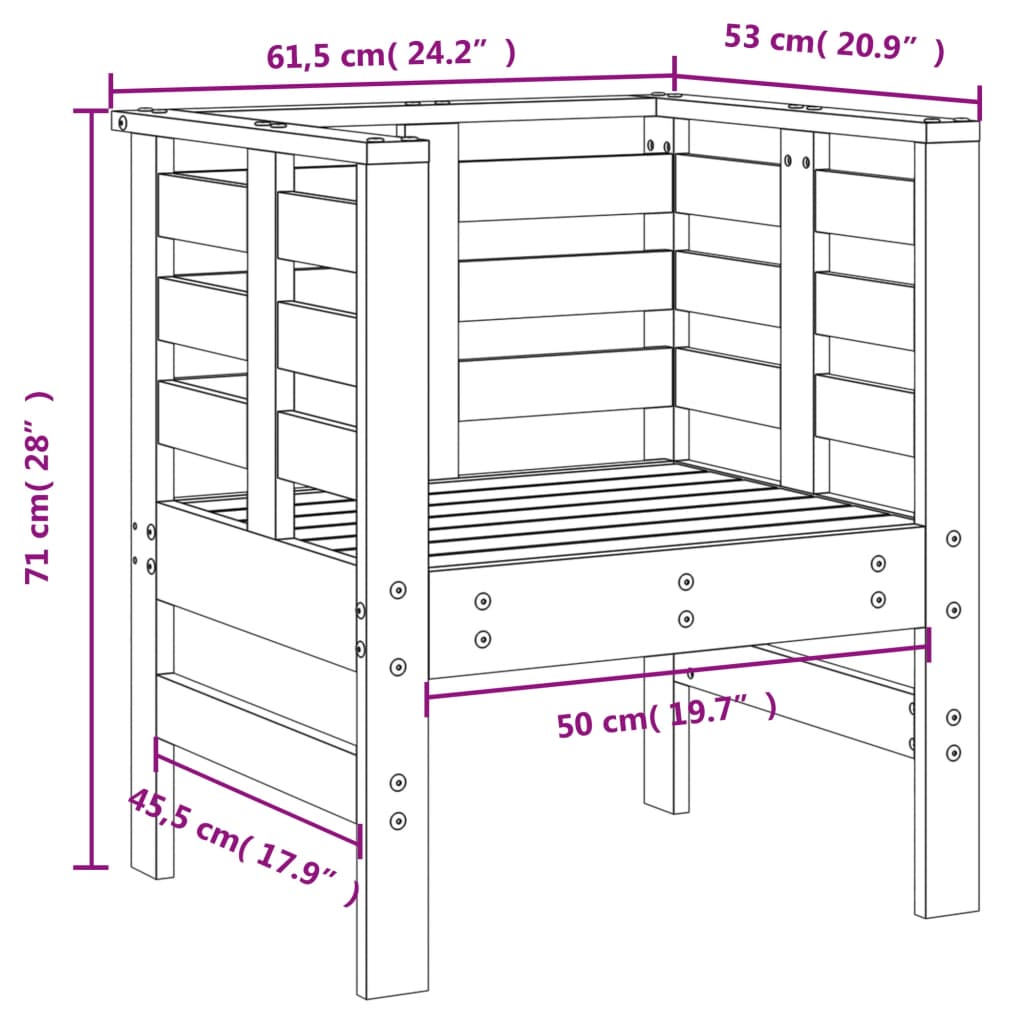 aiatoolid 2 tk, hall, 61,5 x 53 x 71 cm, männipuit