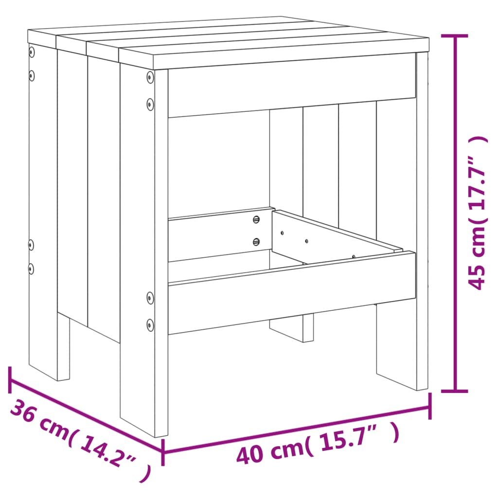 pukid 2 tk, must, 40x36x45 cm, männipuit