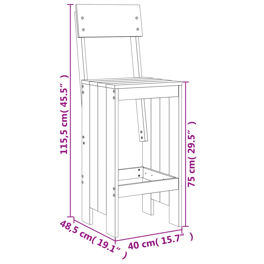 pukid 2 tk, meepruun, 40x48,5x115,5 cm, toekas männipuit