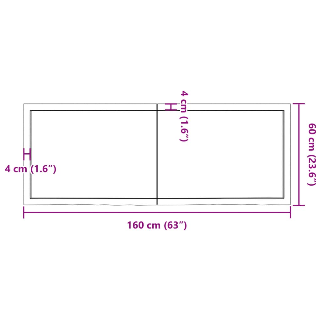 seinariiul, helepruun, 160 x 60 x (2-4) cm, töödeldud tammepuit