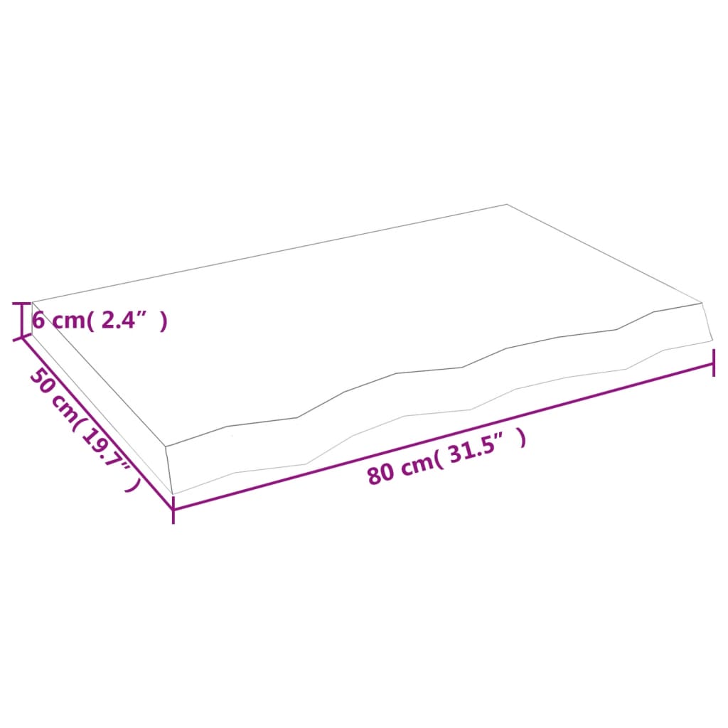 seinariiul, tumepruun, 80x50x(2-6) cm, töödeldud tammepuit