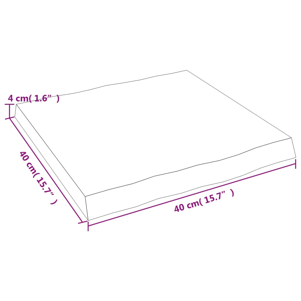 lauaplaat, helepruun, 40 x 40 x (2-4) cm, töödeldud täispuit