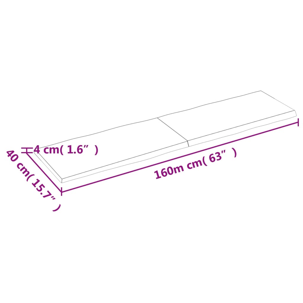 lauaplaat, helepruun, 160 x 40 x (2-4) cm, töödeldud täispuit