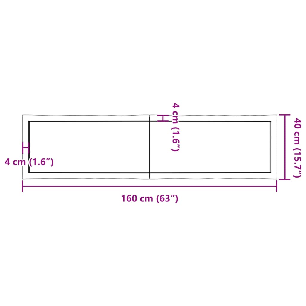 lauaplaat, helepruun, 160x40x(2-6) cm, töödeldud täispuit