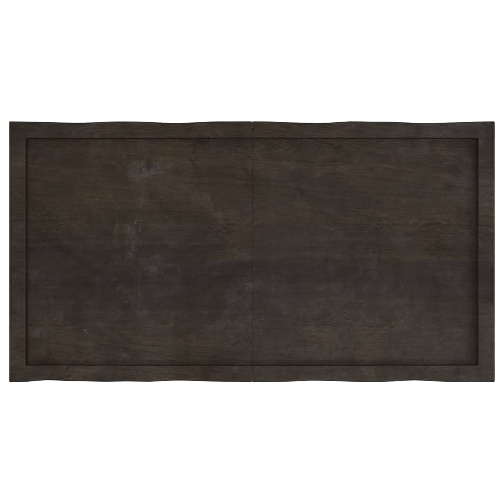 lauaplaat, tumepruun, 120 x 60 x (2-4) cm, töödeldud täispuit