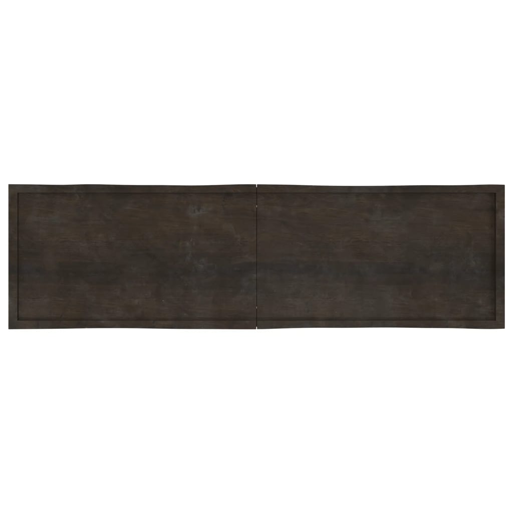 lauaplaat, tumepruun, 220x60x(2-6) cm, töödeldud täispuit