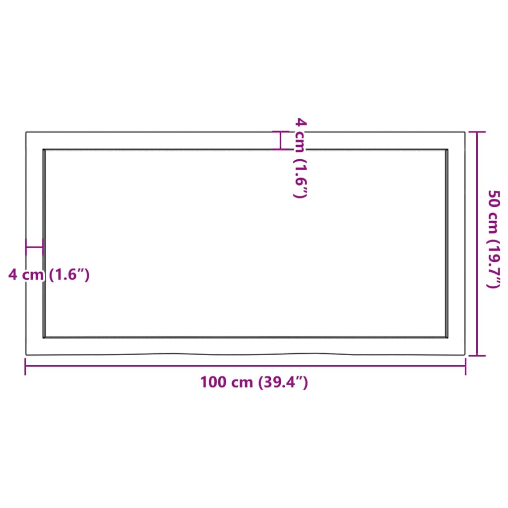 lauaplaat, helepruun, 100 x 50 x (2-6) cm, töödeldud tammepuit