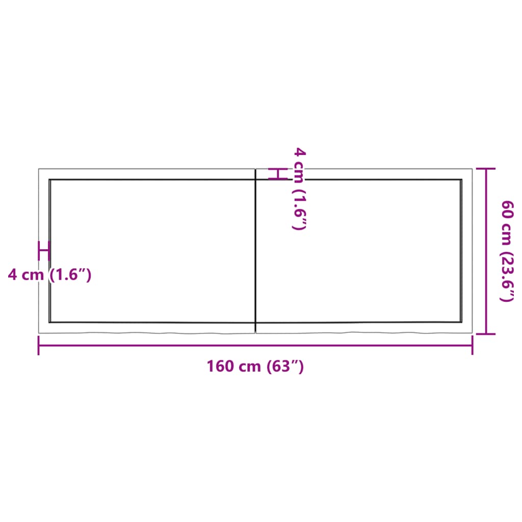 lauaplaat, helepruun, 160x60x(2-4) cm, töödeldud tammepuit