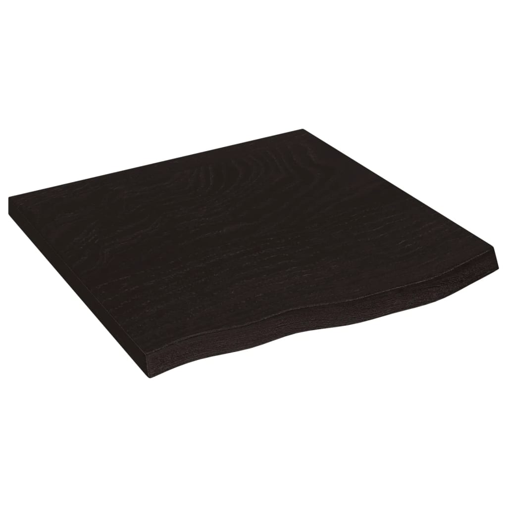 lauaplaat, tumepruun, 60x60x(2-4) cm, töödeldud tammepuit