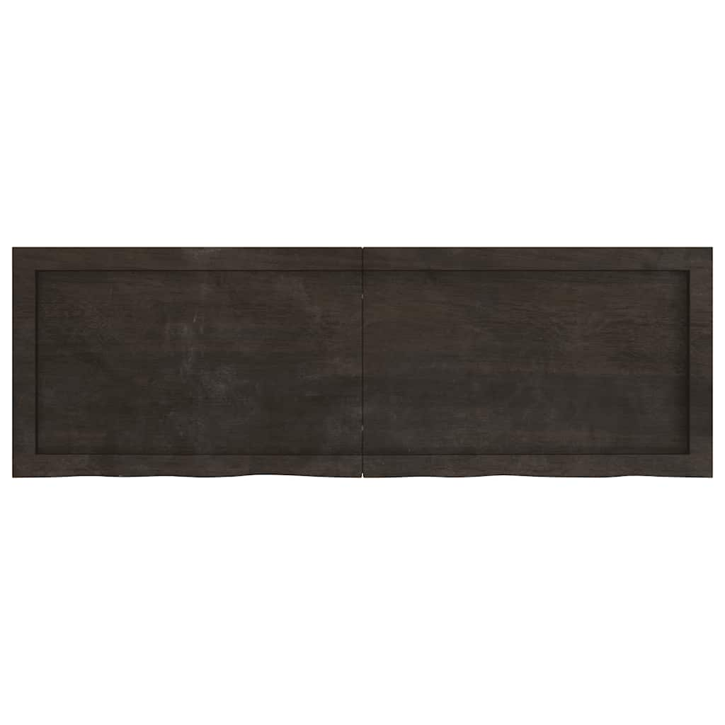 lauaplaat, tumepruun, 120x40x(2-6) cm, töödeldud tammepuit