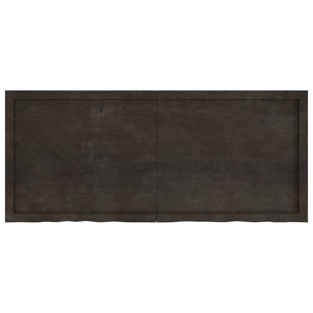 lauaplaat, tumepruun, 140x60x(2-6) cm, töödeldud tammepuit