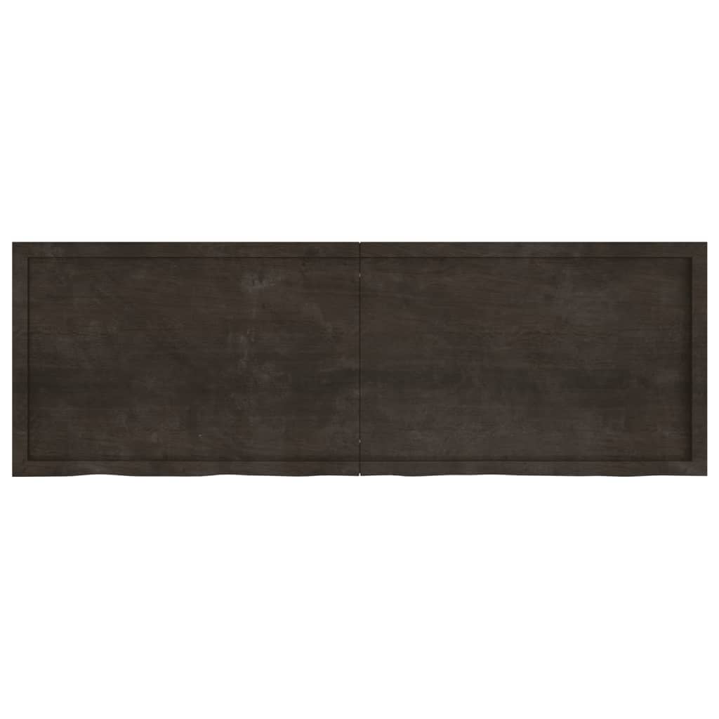 lauaplaat, tumepruun, 180x60x(2-4) cm, töödeldud tammepuit