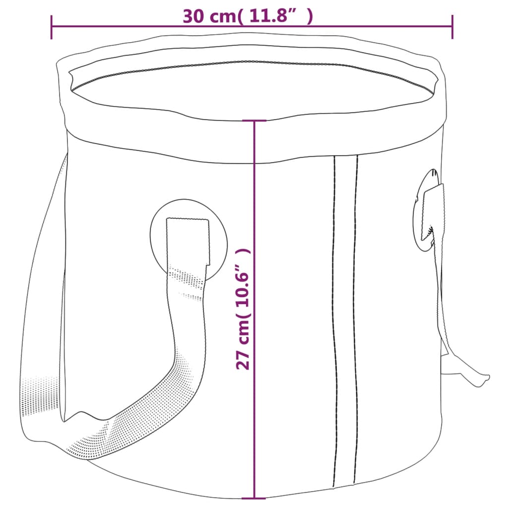 kokkupandavad ämbrid 2 tk sinine 20 l PVC