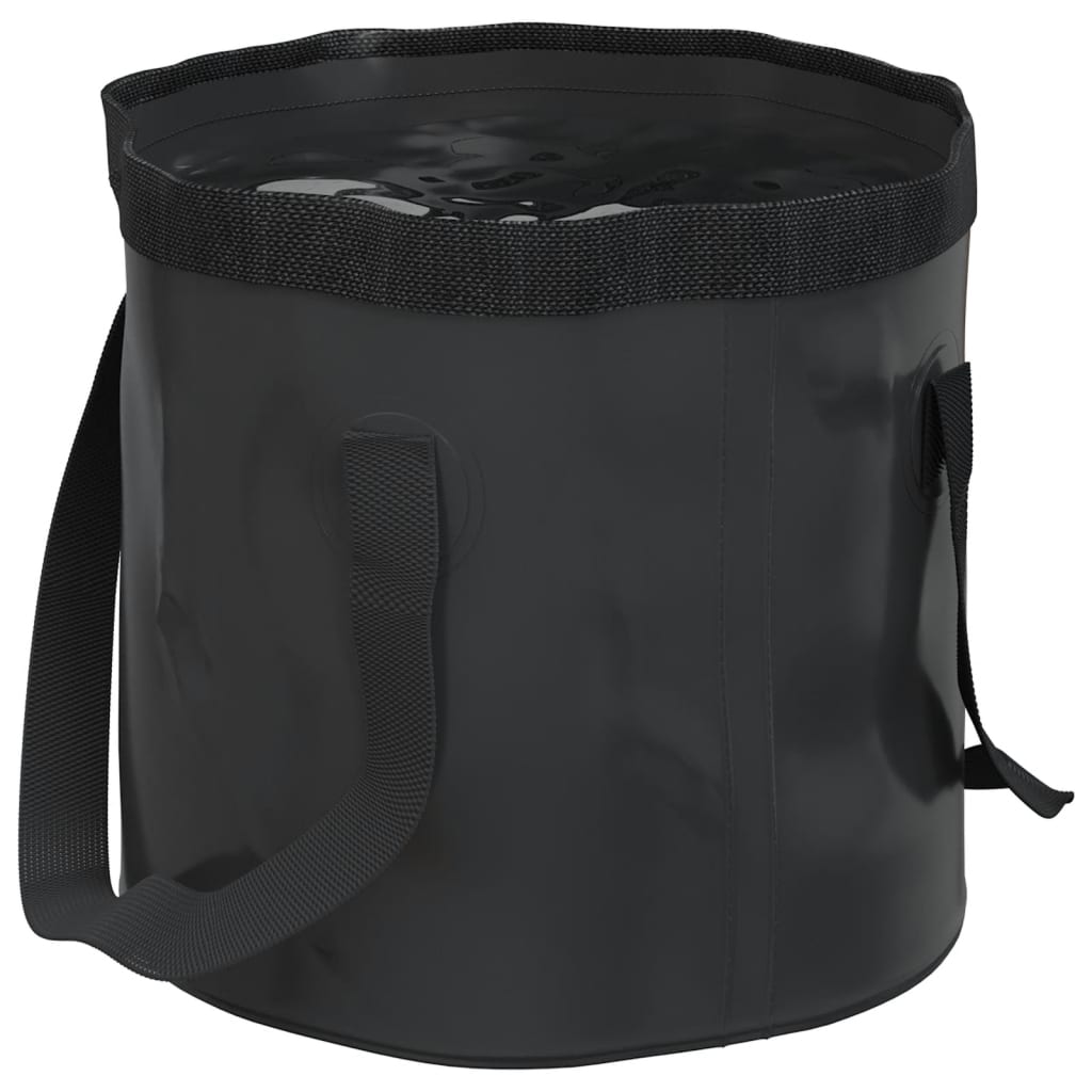 kokkupandavad ämbrid 2 tk, must, 20 l, PVC