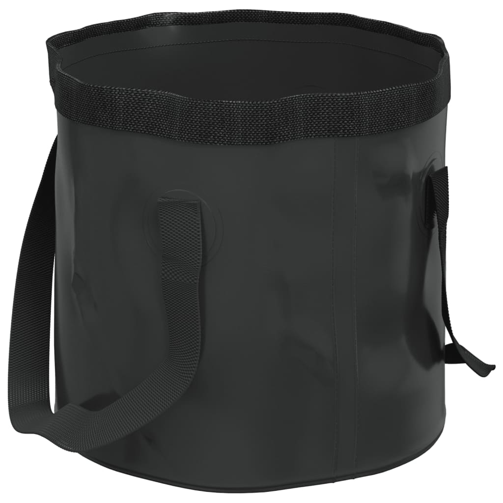 kokkupandavad ämbrid 2 tk, must, 20 l, PVC