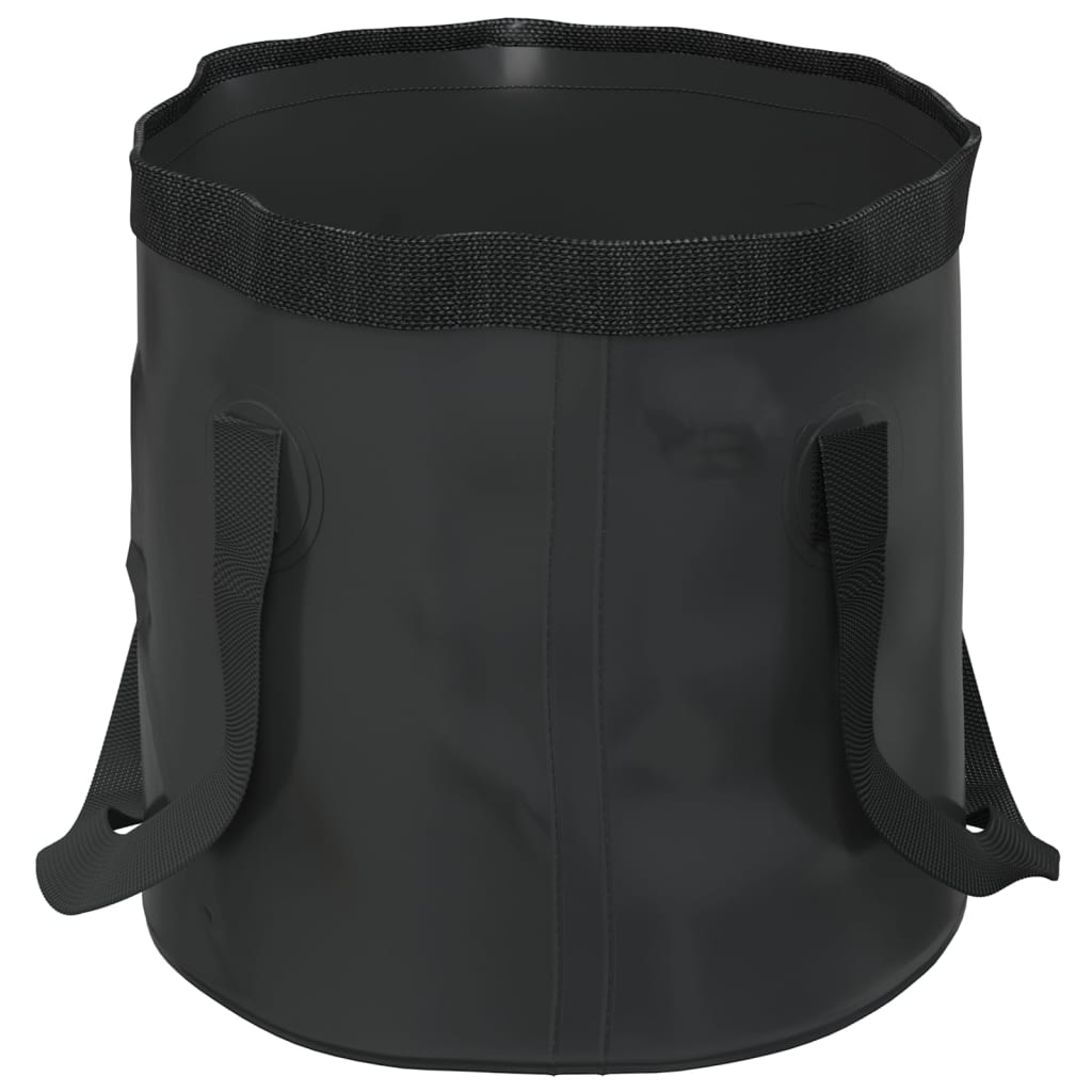 kokkupandavad ämbrid 2 tk, must, 20 l, PVC