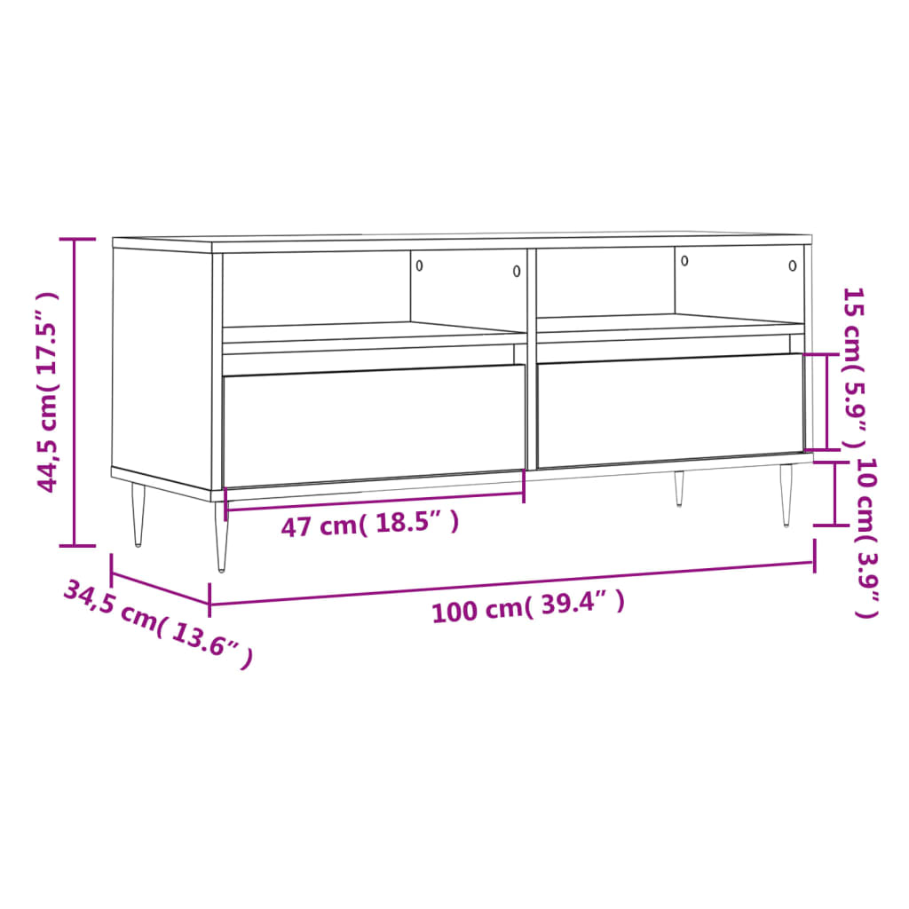 telerikapp, betoonhall, 100x34,5x44,5 cm, tehispuit