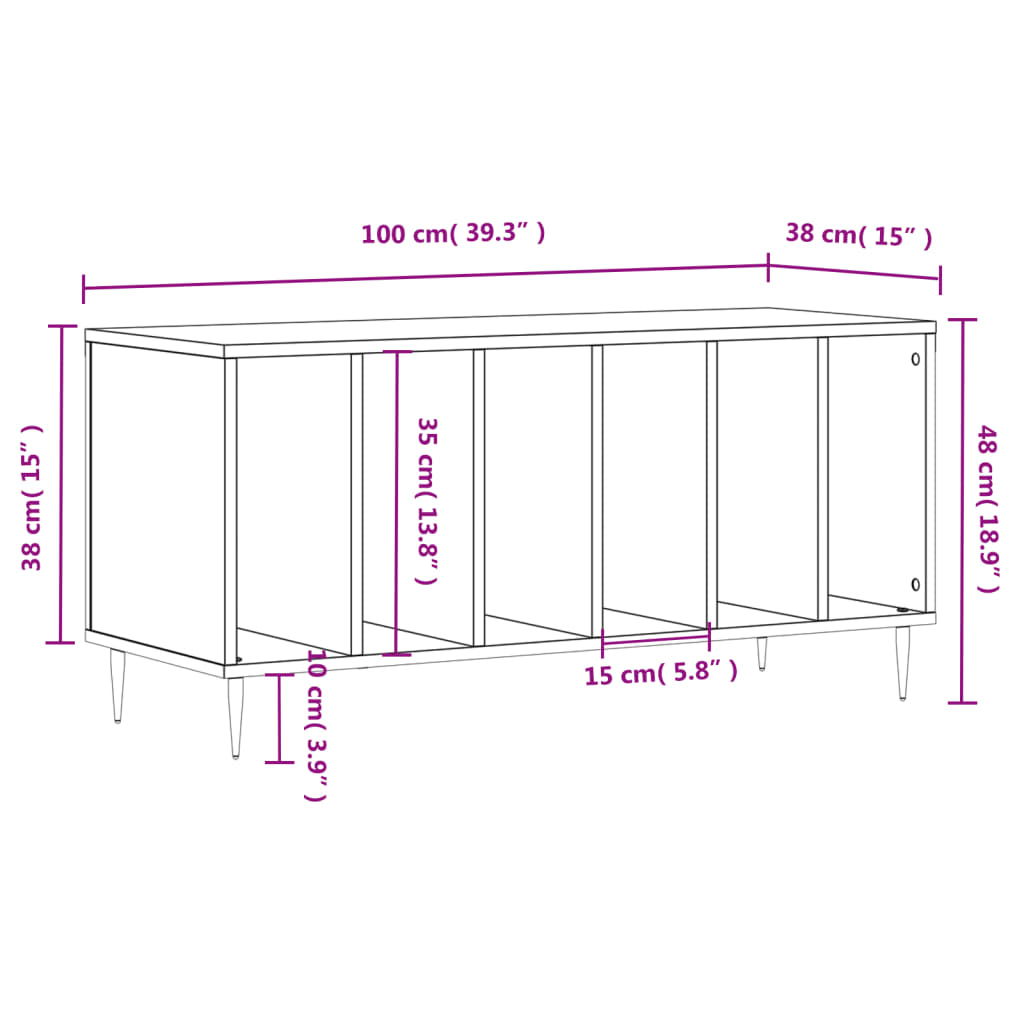 plaadikapp, must, 100 x 38 x 48 cm, tehispuit