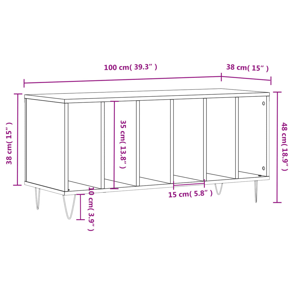 plaadikapp, must, 100 x 38 x 48 cm, tehispuit